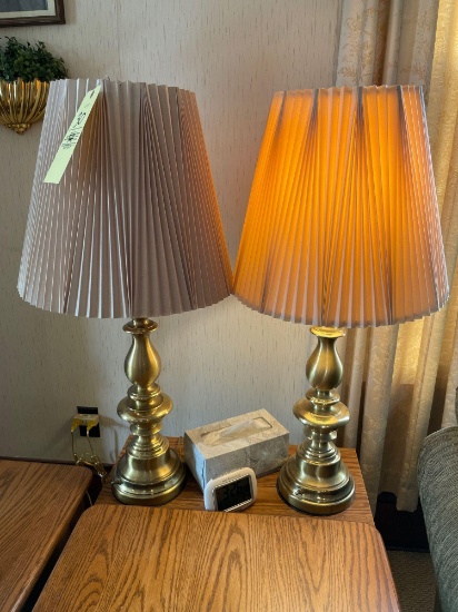 Matching brass lamps