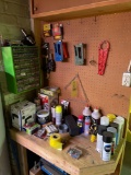 Spray paint, staplers, hardware