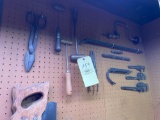 Pipe wrenches, saws, tools