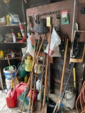 Lawn tools, gas cans, misc. items