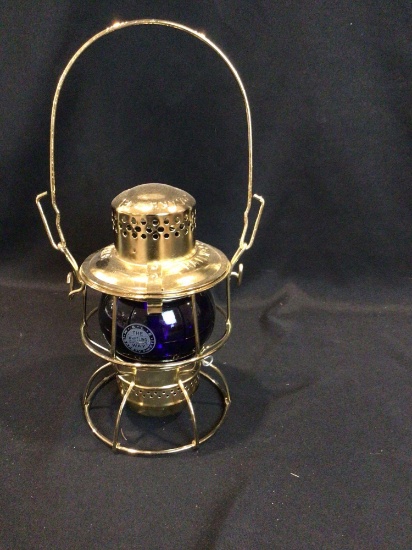 The Wheeling Way Lantern w/ Cobalt Globe