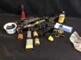 Assorted Parts, Pieces, oils and cleaners