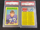 2 graded PSA 7 Ron Yary & Topps check list