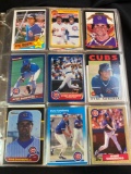 Binder of assorted baseball cards including Ozzie Smith, Darryl Strawberry, Gary Sheffield