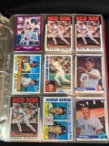 Binder of assorted baseball cards including Barry Bonds, Wade Bogggs, Bobby Bonilla and more