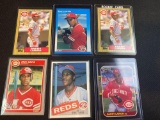 1987 Topps Fleer & Donruss Barry Larkin rookies, 1985 Fleer & Topps Eric Davis rookies