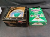 1990 Upper Deck factory sealed wax pak box, 1991 open Topps Special stadium set