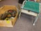 Box of tools, fishing stool, etc