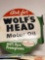 Wolf's Head motor oil porcelain 2 sided sign , 26 inches by 23 inches