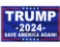 2 Trump 2024 flags 3x5, American flag banner, burlap flag