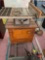 Craftsman tablesaw with wooden cabinet, cart is not included