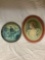 Two brewery trays- Leonard Karn oval portrait, old hollender lager round