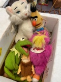 Vintage stuffed animals, Slider, Kermit, Bert, etc