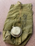 Military bag & Boy Scout mess kit