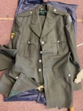 Military uniform with buttons