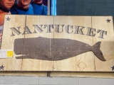 Nantucket whale sign 20 inches by 40 inches