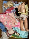 Vintage Doll clothing, shoes and part of a doll