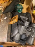 Binoculars, marbles, Jewelry box ,gun holsters