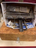 BTU double heater , wood box case