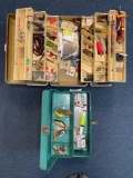 2 fishing tackle boxes