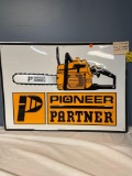 Pioneer metal sign