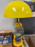Gumball machine lamp with yellow plastic dome lid