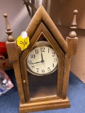 Old wooden mantle clock