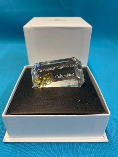 Swarovski crystal collectors club annual edition 2000 columbine with box