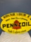 Double sided porcelain Pennzoil sign