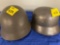 2 military helmets