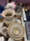 Pottery bowls, pitchers etc 2 flats