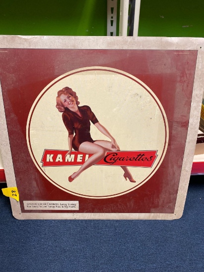 Kamel cigarettes tin sign 25 inches tall
