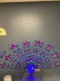 Wall hanging or free standing light up peacock