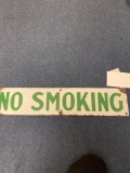 Vintage porcelain no smoking sign 24 inch long