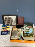 Stamps, Cub Scout book, pictures, postcards