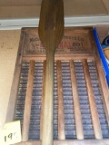 Old wood paddle and national washboard