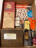 Gun cleaning kit, oil, vintage rifle grease, etc