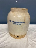Steel city manufacturing Youngstown, Ohio stoneware beverage dispenser