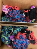 4 boxes of new scarves and gloves