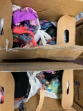 4 boxes of new scarves and hats