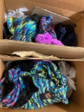 4 boxes of new scarves and hats