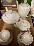 11 piece European art deco Tea set