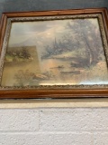 River scene in ornate frame 20