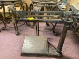 Old metal industrial scale 25 inches by 25 inches