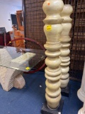 2 large resin columns or plant stands 5 ft tall