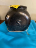 Salt jar with metal stand