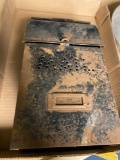 Old steel mailbox