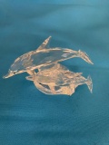 Swarovski crystal dolphins