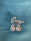 Swarovski crystal baby carriage