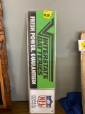 Interstate Batteries metal sign 30 inches long